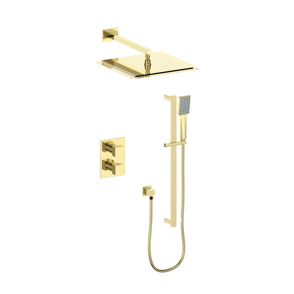 ZLINE Crystal Bay Thermostatic Shower System in Polished Gold (CBY-SHS-T2-PG)