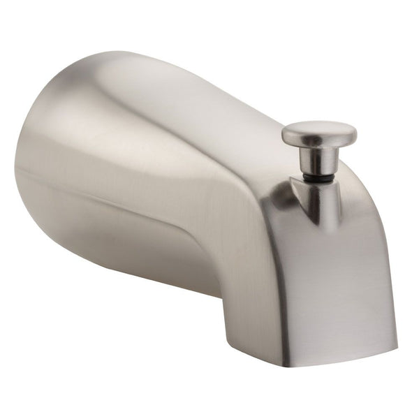 PULSE ShowerSpas NPT Connection Tub Spout with Diverter in Brushed Nickel, 3010-TS-BN