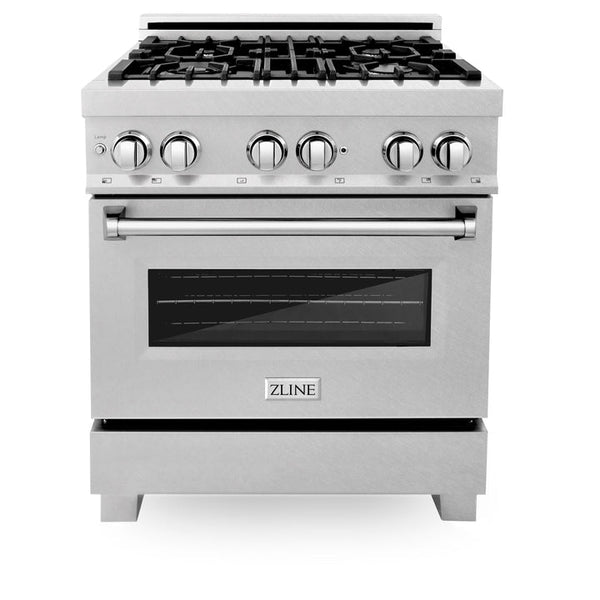 ZLINE 30" 4.0 cu. ft. Electric Oven and Gas Cooktop Dual Fuel Range with Griddle in Fingerprint Resistant Stainless (RAS-SN-GR-30)