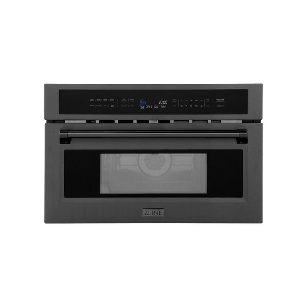 ZLINE 30" 1.6 cu ft. Built-in Convection Microwave Oven in Black Stainless Steel with Speed and Sensor Cooking