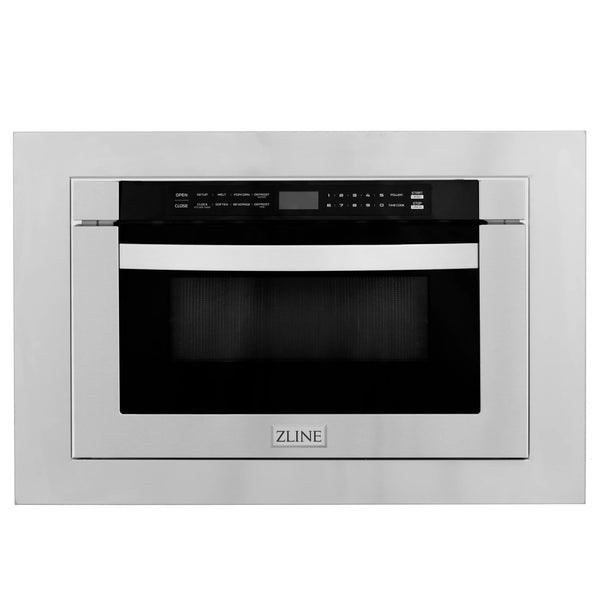 ZLINE 24" 1.2 cu. ft. Stainless Steel Built-in Microwave Drawer with 30" Trim Kit (MWD-TK-30)