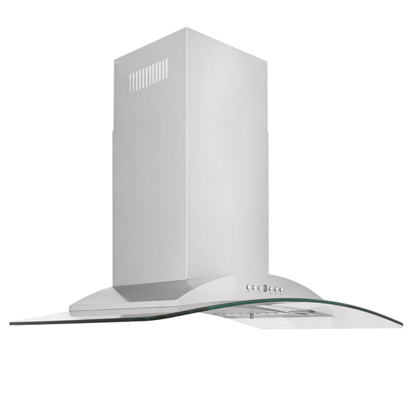 ZLINE 36" Convertible Vent Convertible Vent Wall Mount Range Hood in Stainless Steel & Glass (KN-36)