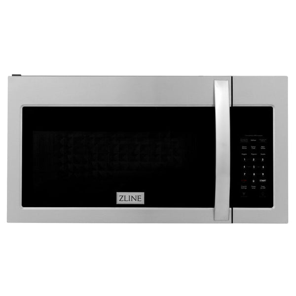 ZLINE 30" 1.5 cu. ft. Over the Range Microwave in Stainless Steel with Modern Handle and Set of 2 Charcoal Filters (MWO-OTRCF-30)