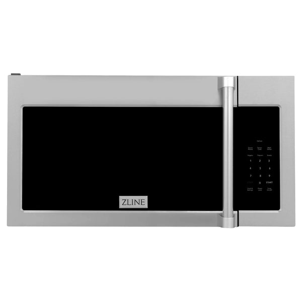 ZLINE 30" 1.5 cu. ft. Over the Range Microwave in Stainless Steel with Traditional Handle and Set of 2 Charcoal Filters (MWO-OTRCFH-30)