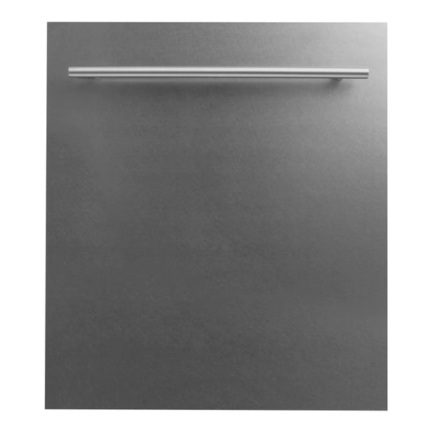 ZLINE 24 in. Fingerprint Resistant Top Control Built-In Dishwasher with Stainless Steel Tub and Modern Style Handle, 52dBa