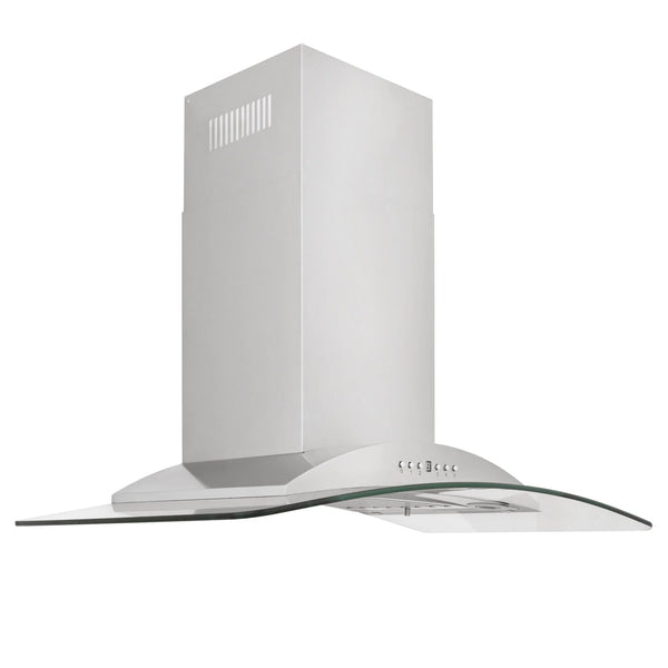 ZLINE 30" Convertible Vent Convertible Vent Wall Mount Range Hood in Stainless Steel & Glass (KN-30)