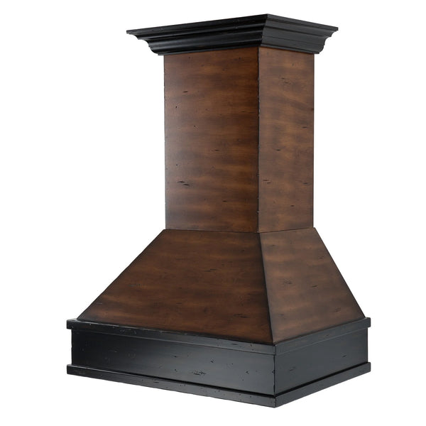 ZLINE 36" Ducted Wooden Wall Mount Range Hood with Dual Remote Blower in Antigua and Hamilton (329AH-RD-36)