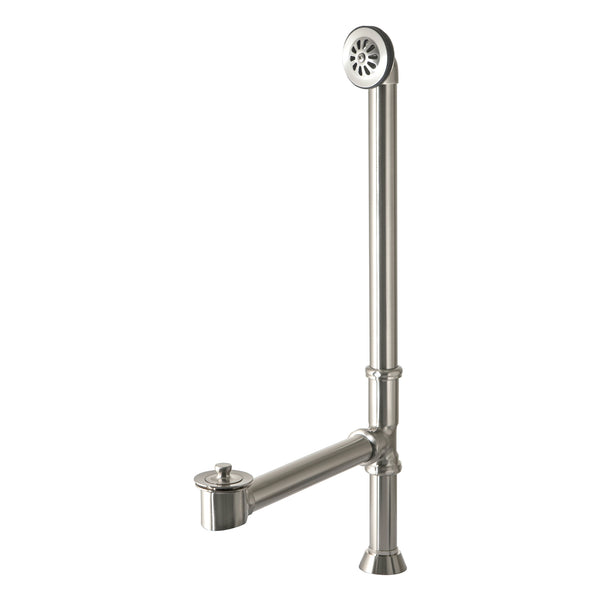 Lift And Turn Exposed Finish Tub Drain For Claw Foot Or Other Elegant Tubs in Chrome