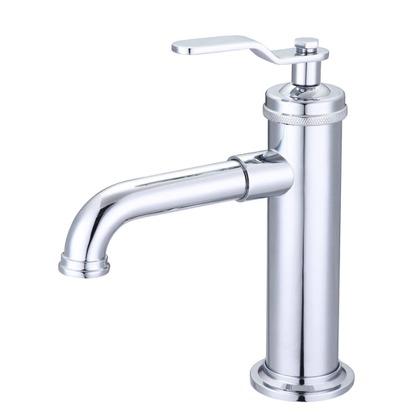 Water Creation Modern Streamlined Cylindrical Single Faucet F7-0001 in Triple Plated Chrome