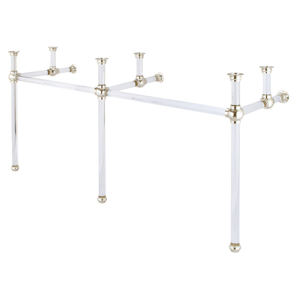 Empire 72 Inch Wide Double Wash Stand and P-Trap included in Polished Nickel (PVD) Finish