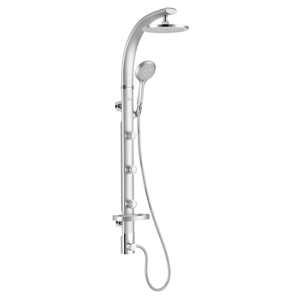 PULSE ShowerSpas Bonzai Silver Aluminum Shower System, 1017-S