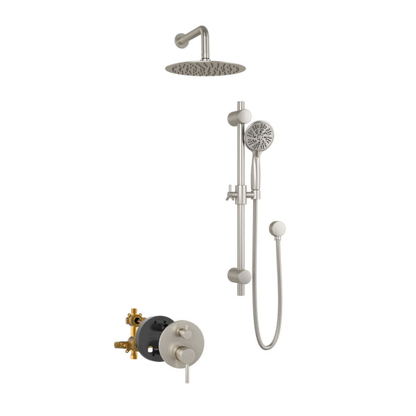 PULSE ShowerSpas Combo Shower System in Brushed-Nickel, 3006-BN-1.8GPM