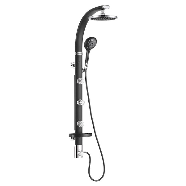 PULSE ShowerSpas Bonzai Black Aluminum Shower System, 1017-B